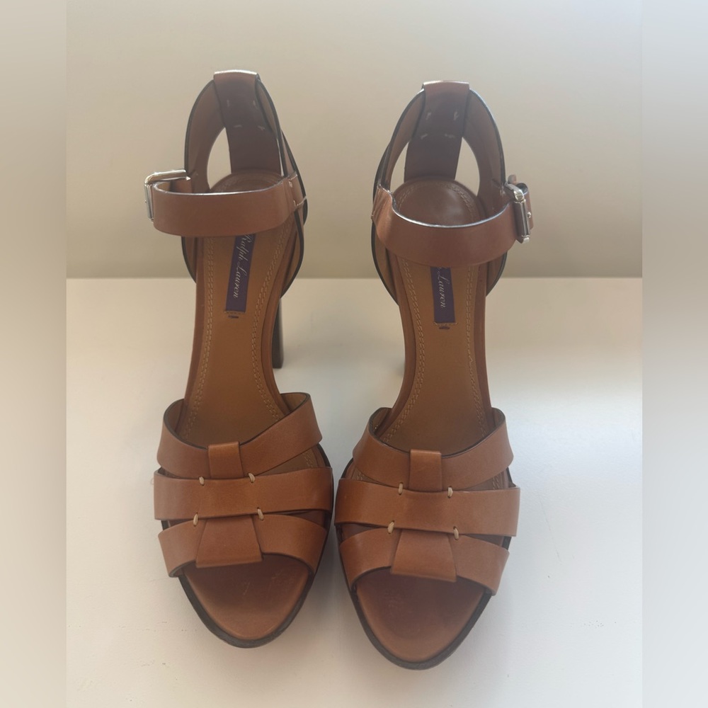 RALPH LAUREN tan heels - size 39